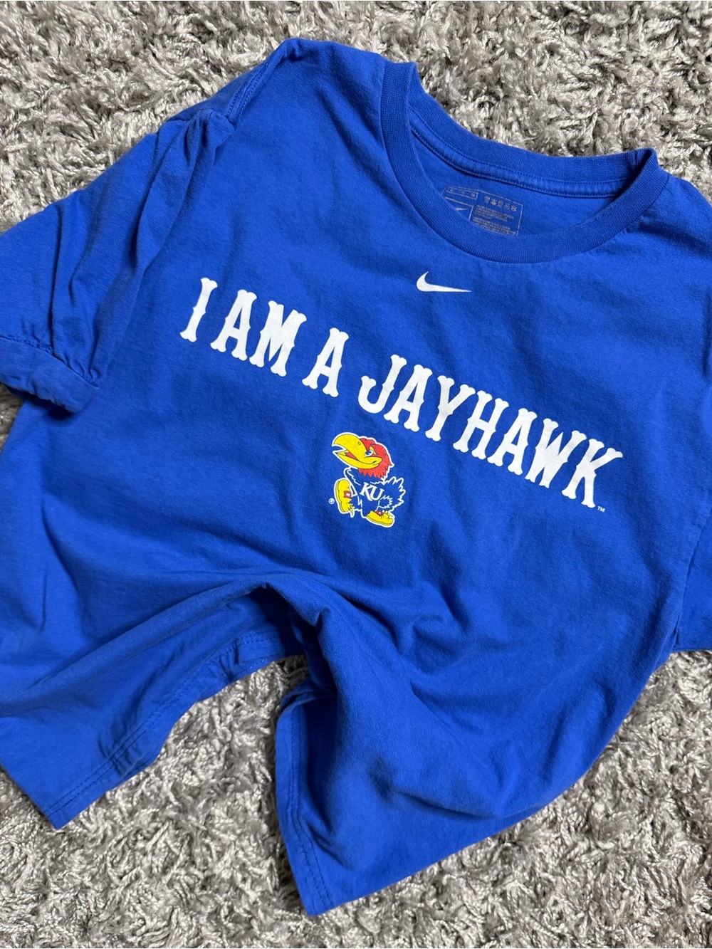 Nike Center Swoosh Kansas Jayhawks Ringer Shirt